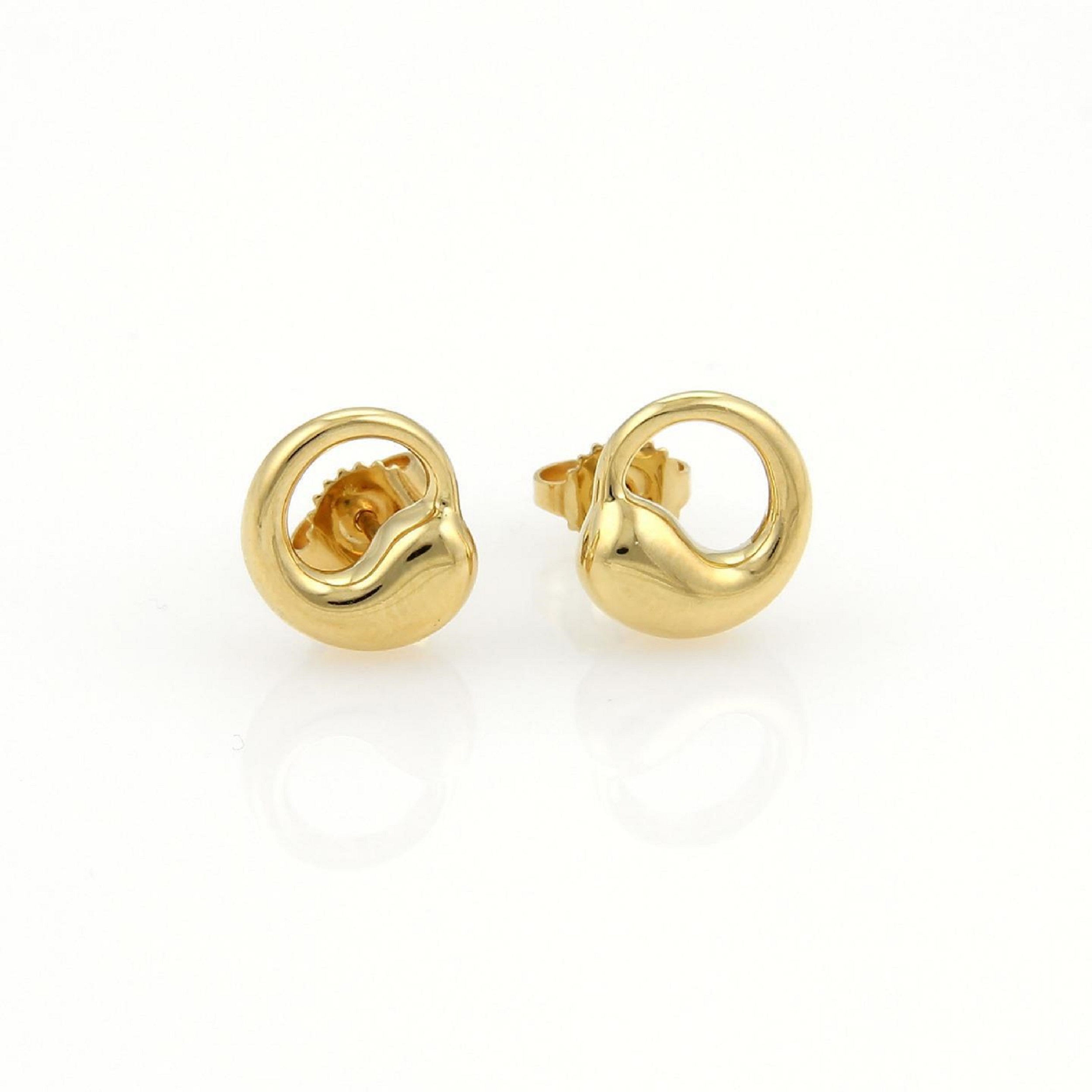 Tiffany & Co. Elsa Peretti Eternal Circle 18k Yellow Gold Stud Earrings ...