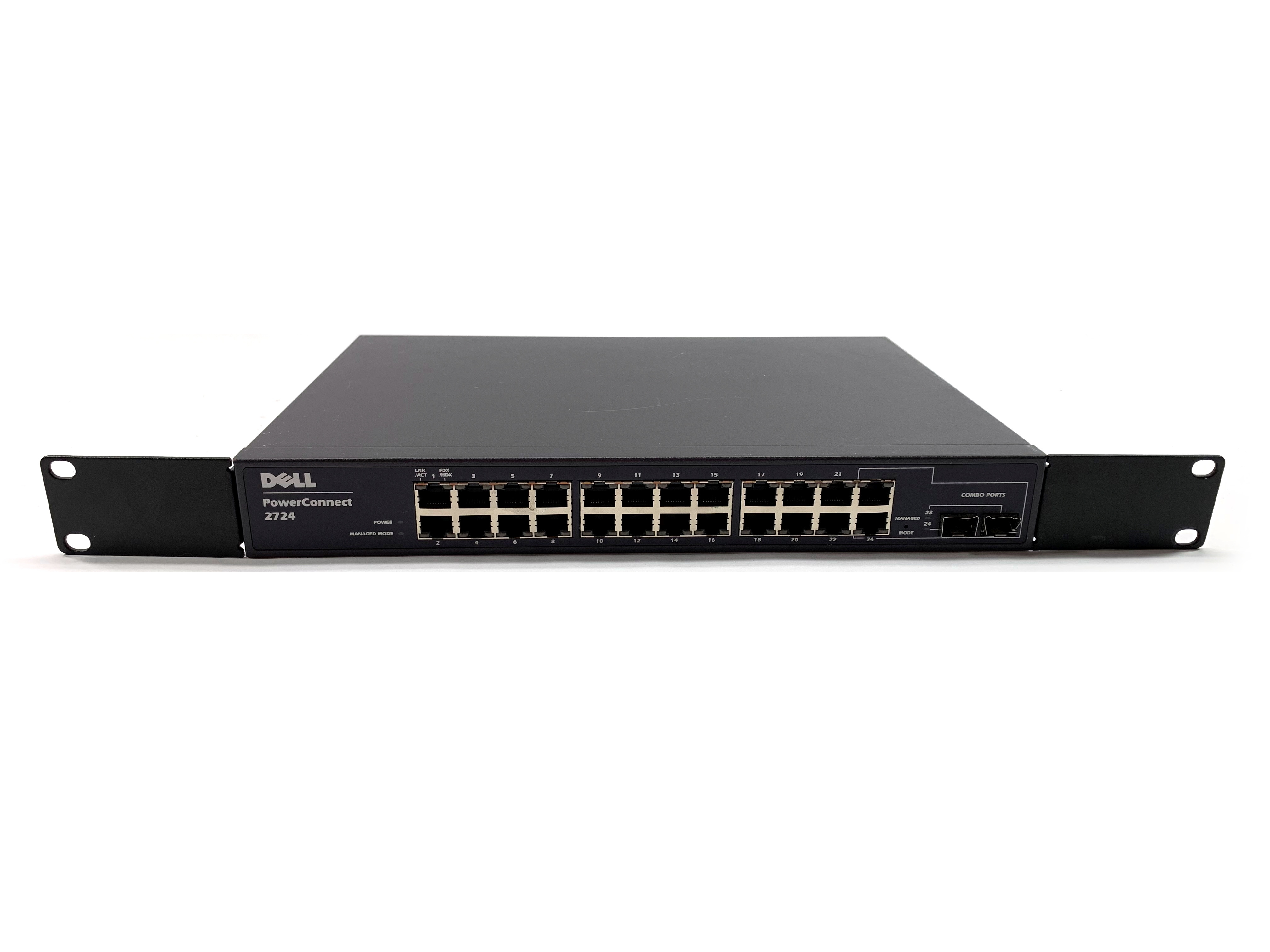 Dell PowerConnect 2824 F491K 24-Port Gigabit Managed Switch w/ Rack Ears 