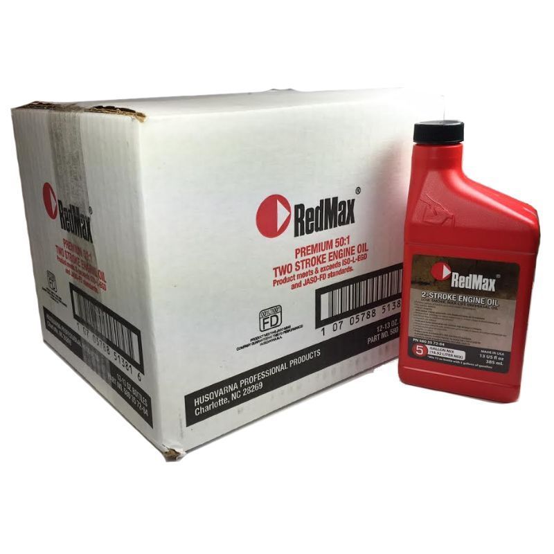 Redmax OEM MaxLife 2Cycle Oil 13oz 12 Pack 501 5 Gallon Mix 580357204