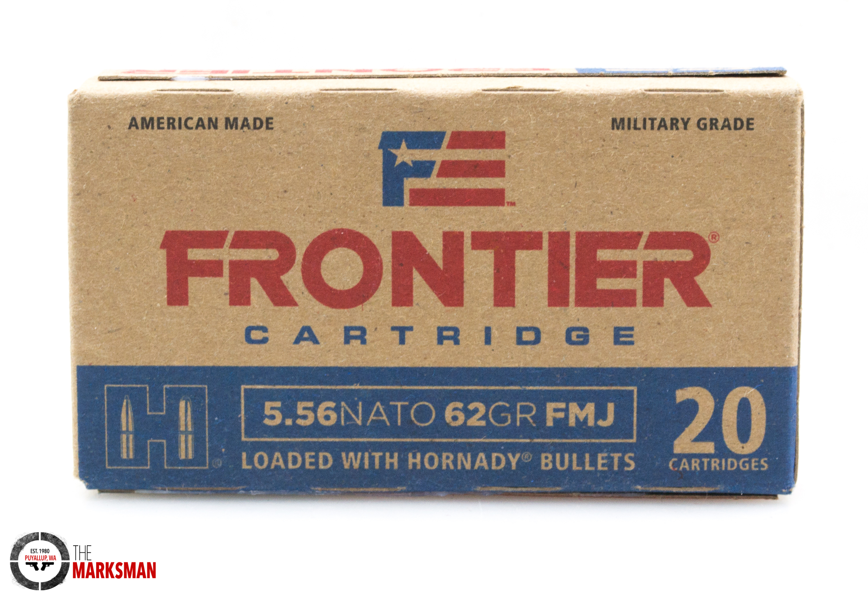 Hornady Frontier 5.56mm NATO, 62 Gr. FMJ NEW 20 Rd FR260-img-0