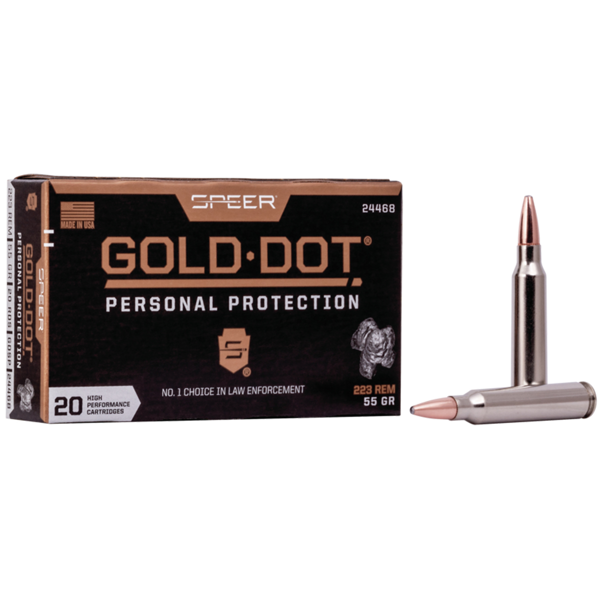 Speer Gold Dot .223 Remington, 55 Gr. GDSP NEW 22964 20 Rd Box-img-0