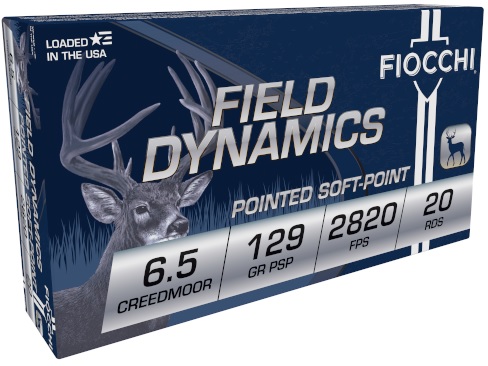 Fiocchi Field Dynamics 6.5 Creedmoor, 129 Gr. Pointed Soft Point NEW 65CMB-img-0