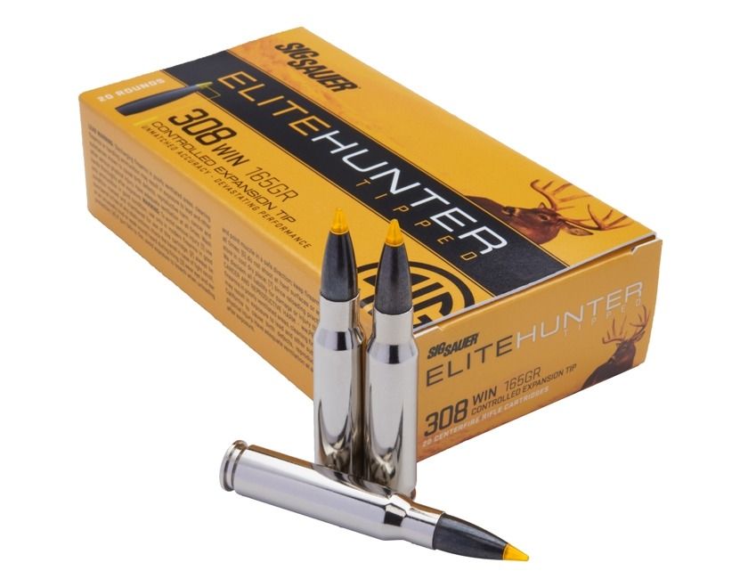 Sig Sauer Elite Hunter .308 Winchester 165 Gr. Tipped NEW 20 Rds E308TH2-20-img-0