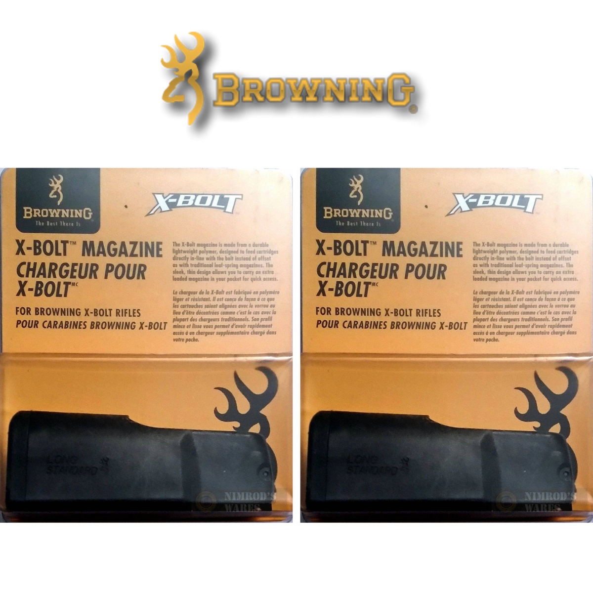 TWO BROWNING X-BOLT Long Action Standard MAGAZINES 30-06 280 270 25-06 4Rd-img-0