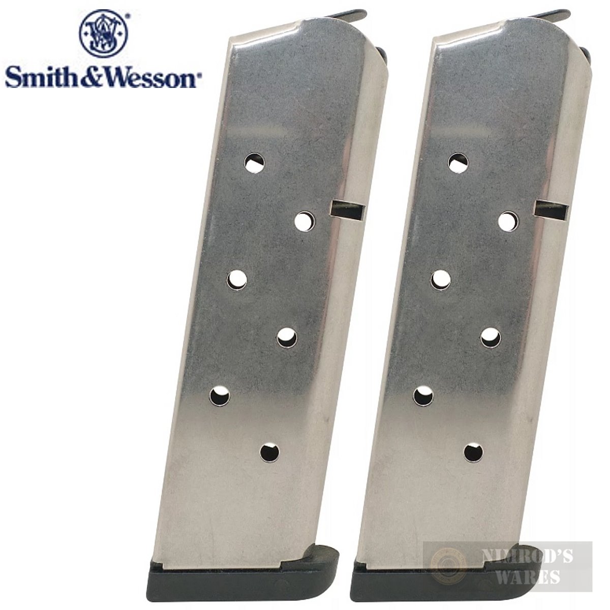 TWO S&W Smith & Wesson 1911 SW1911 .45 ACP 8 Round MAGAZINES 19110-img-0