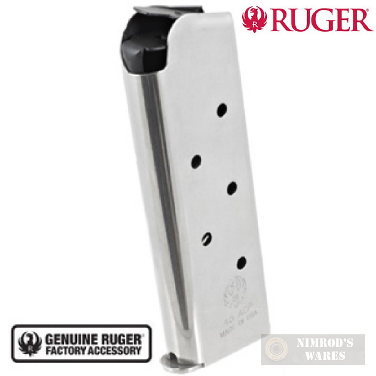Ruger SR1911 OFFICER .45ACP 7 Round MAGAZINE SS 90664-img-0