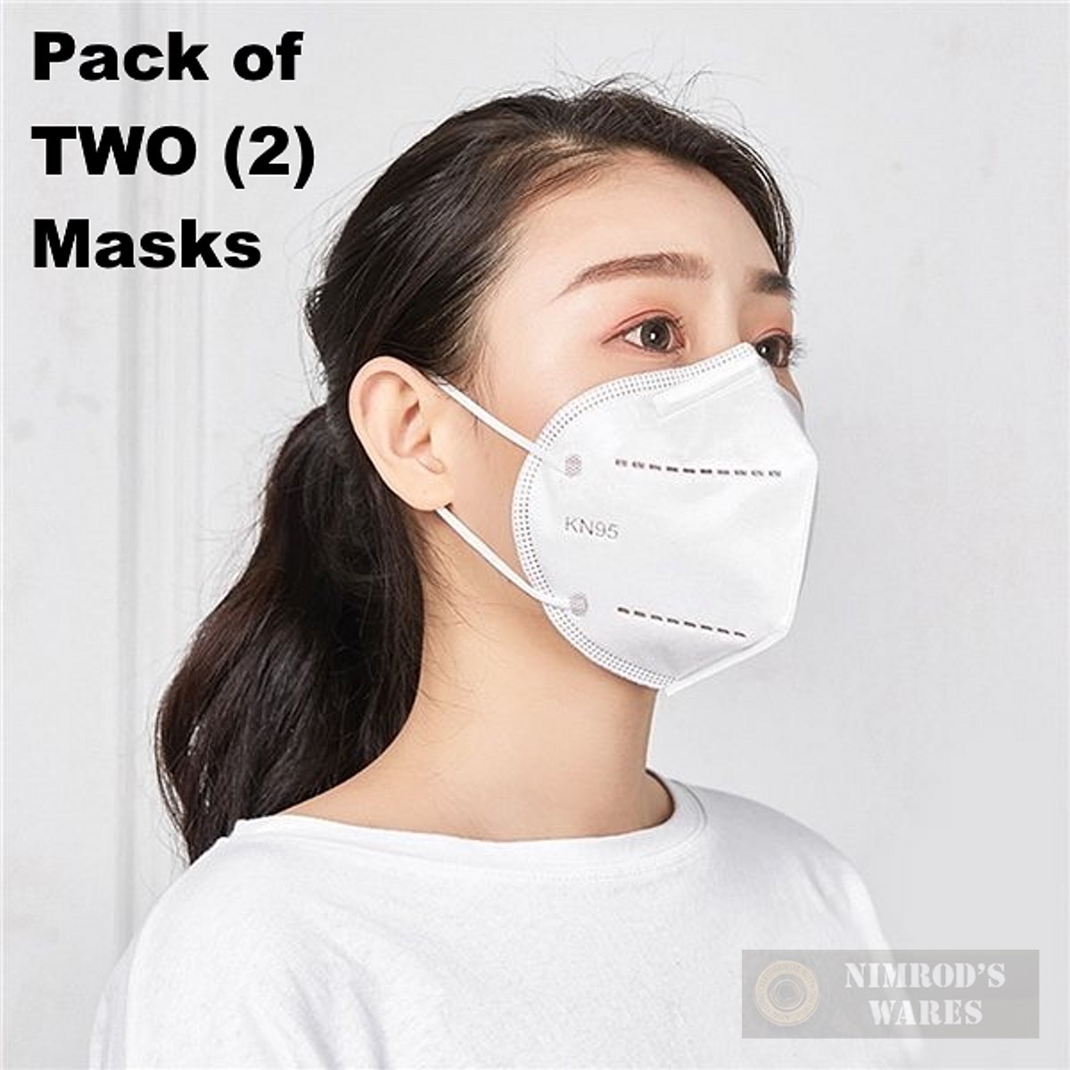TWO KN95 Protective Face Masks PPE 5-layers-img-0
