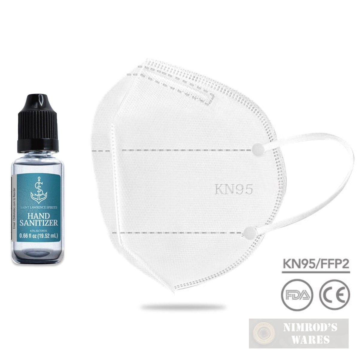 KN95 Protective Face Mask + Otis Hand Sanitizer-img-0