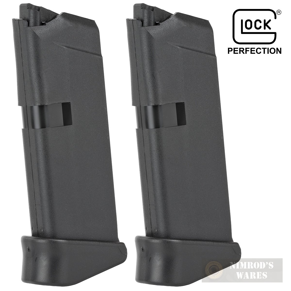 Glock 42 G42 .380 ACP 6 Round MAGAZINE 2-PACK + Extensions 08833-img-0