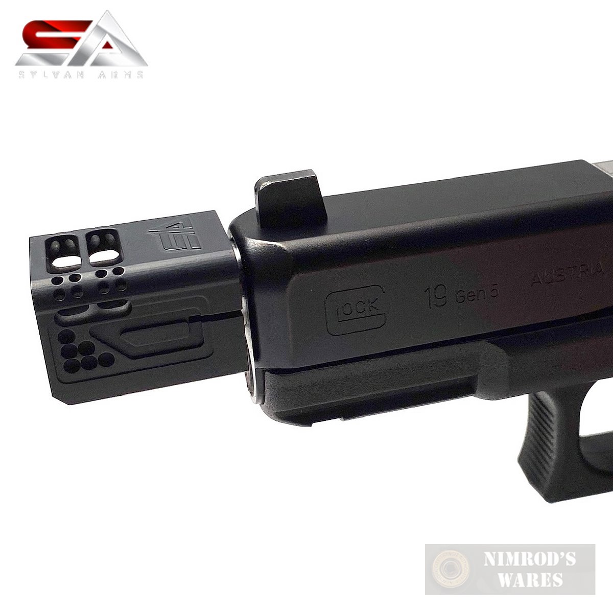 Sylvan GLOCK 9mm COMPENSATOR 1/2x28 Reduce Recoil + Flip SAGC9-img-0