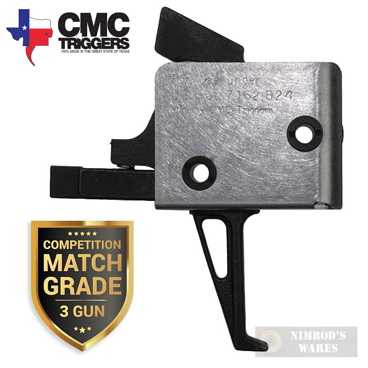 CMC AR15 AR10 Competition Match-Grade TRIGGER Single Stage FLAT 2.5lb-img-0