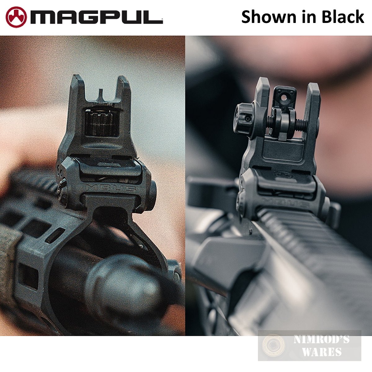 Magpul MBUS 3 Front & Rear Sights SET ODG 1913 Rail MAG1166 MAG1167-img-0