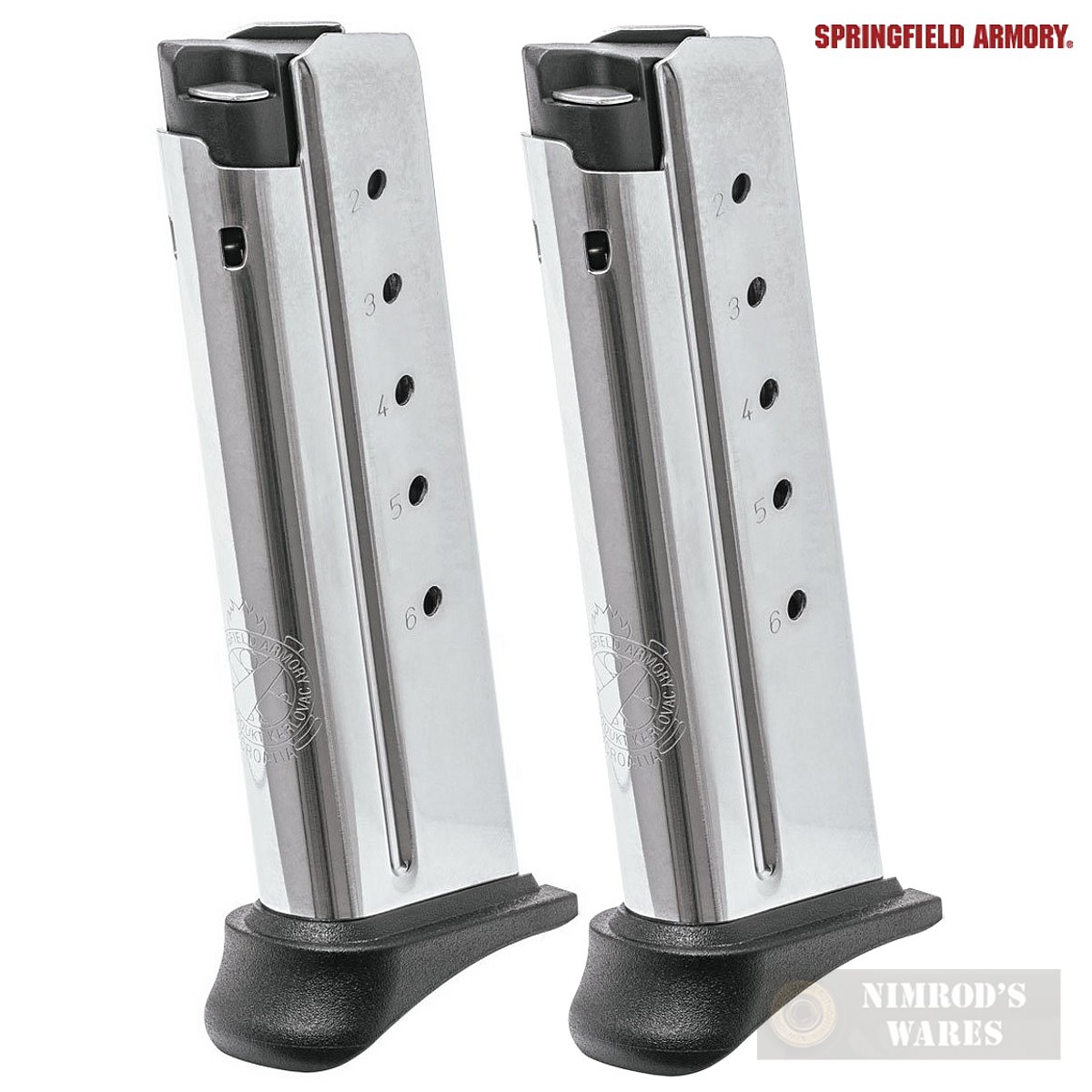 Springfield XD-E .45ACP 6 Round MAGAZINE 2-PACK + Extensions XDE5006H-img-0