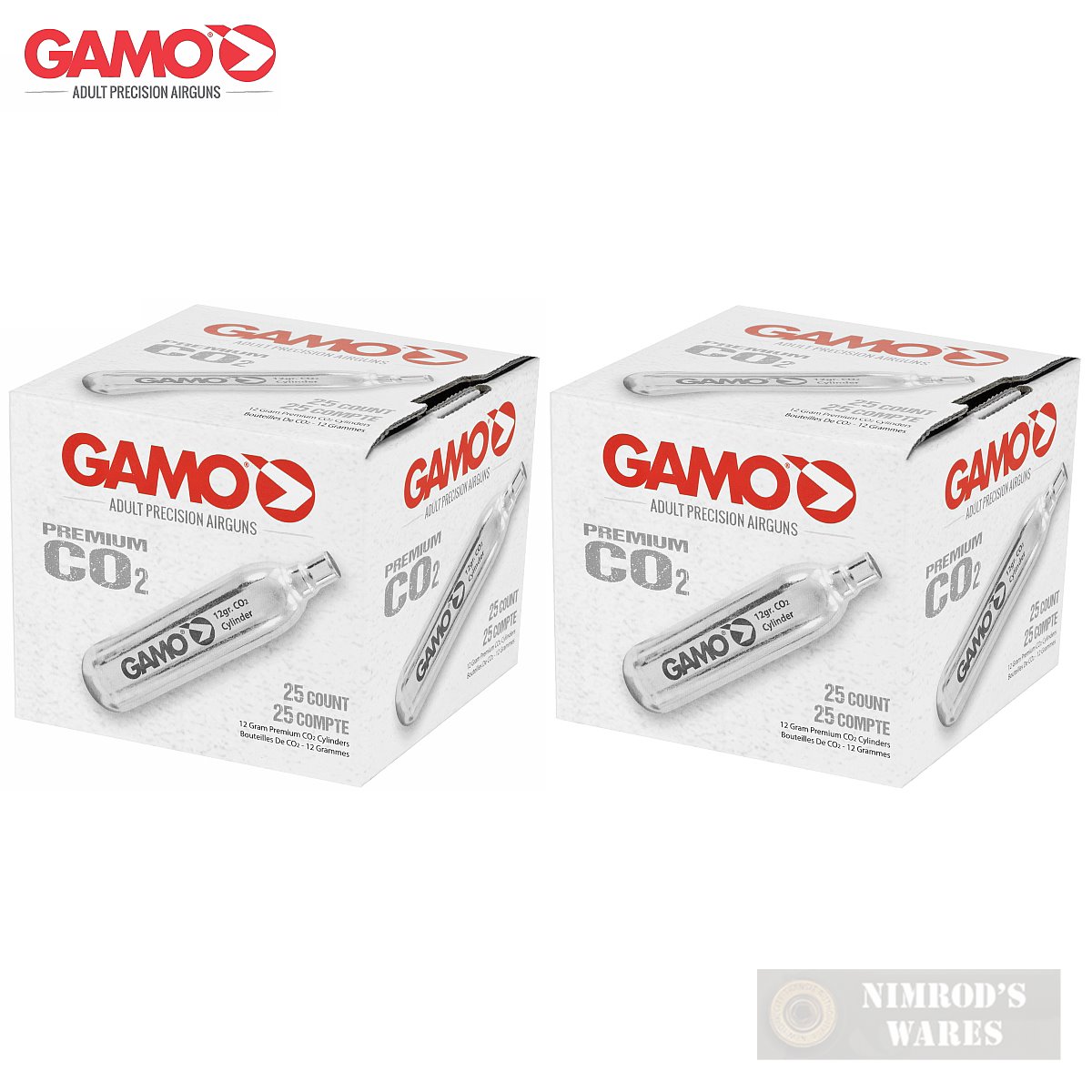 GAMO 12 gram CO2 50-pk Air Gun Air Rifle AirSoft 62124702554-img-0