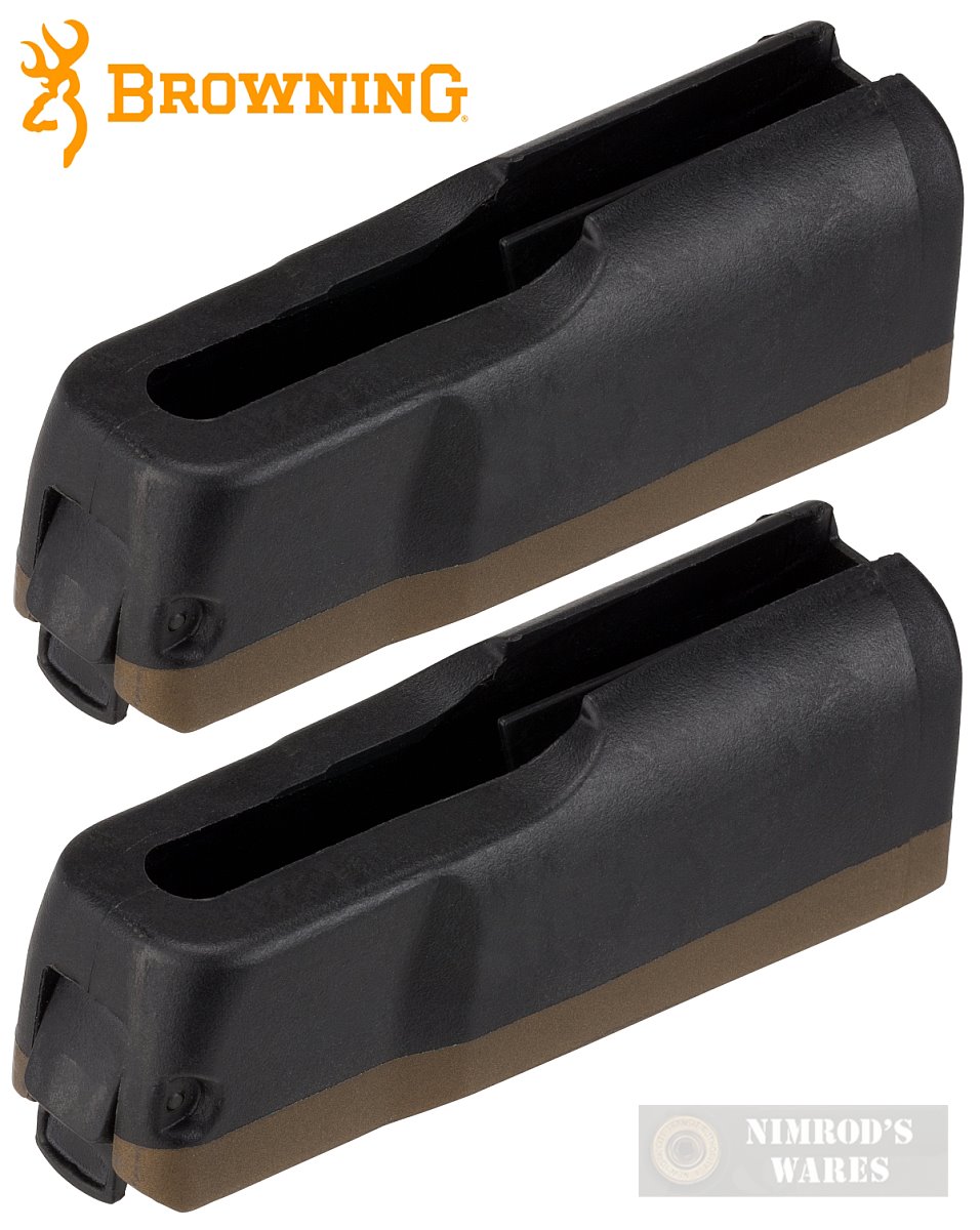 TWO BROWNING 112044506 X-Bolt 6mm 6.5mm CM 4 Round MAGAZINES Rotary Bronze-img-0