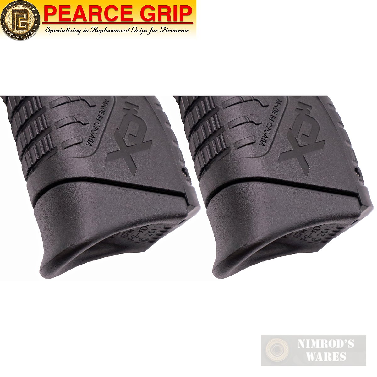 Pearce Springfield XDM9 Elite Compact XDM Compact 9/40 Grip Ext 2-PACK-img-0