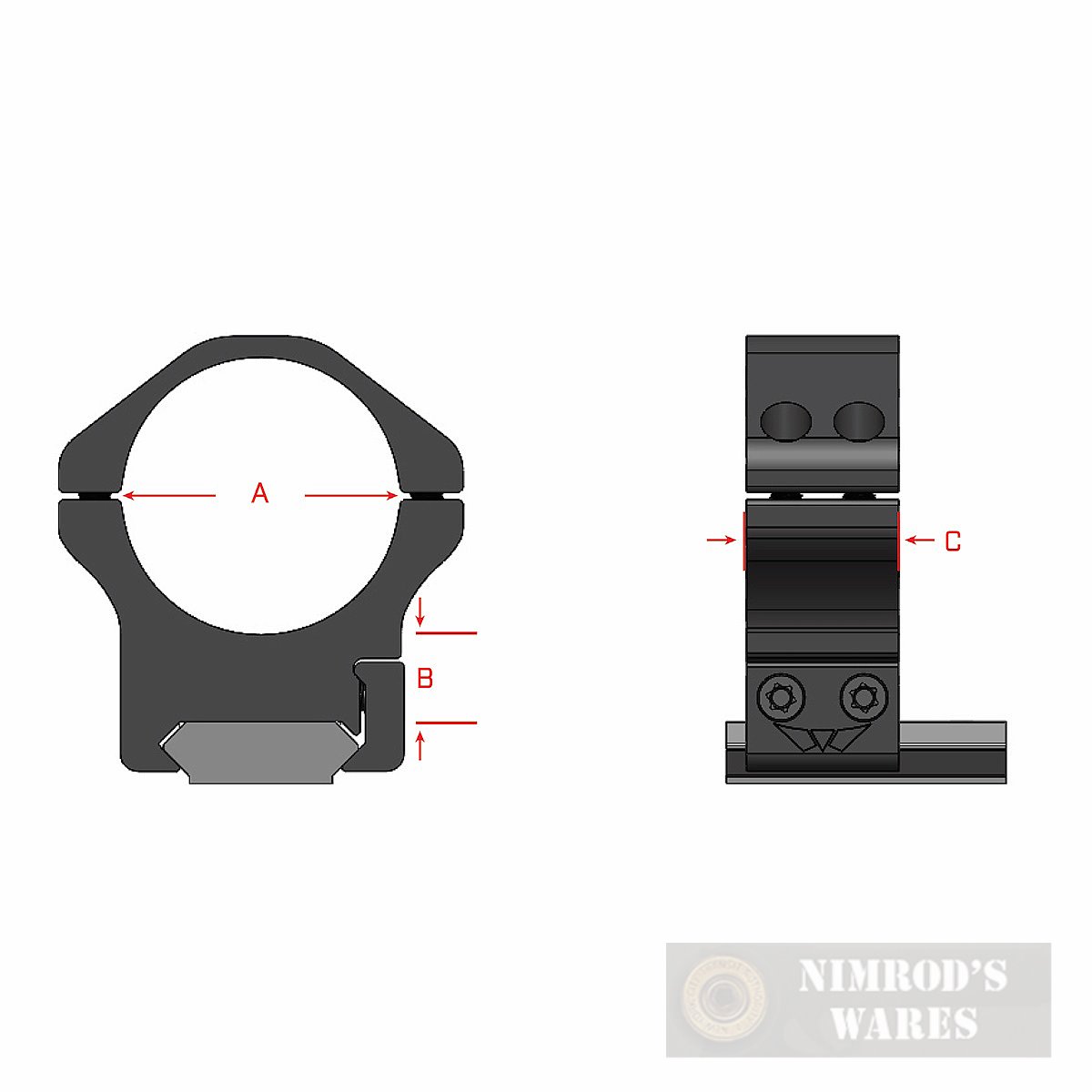 Warne 30mm Low SCOPE RINGS Matte Hunting Target Shooting 513M-img-1