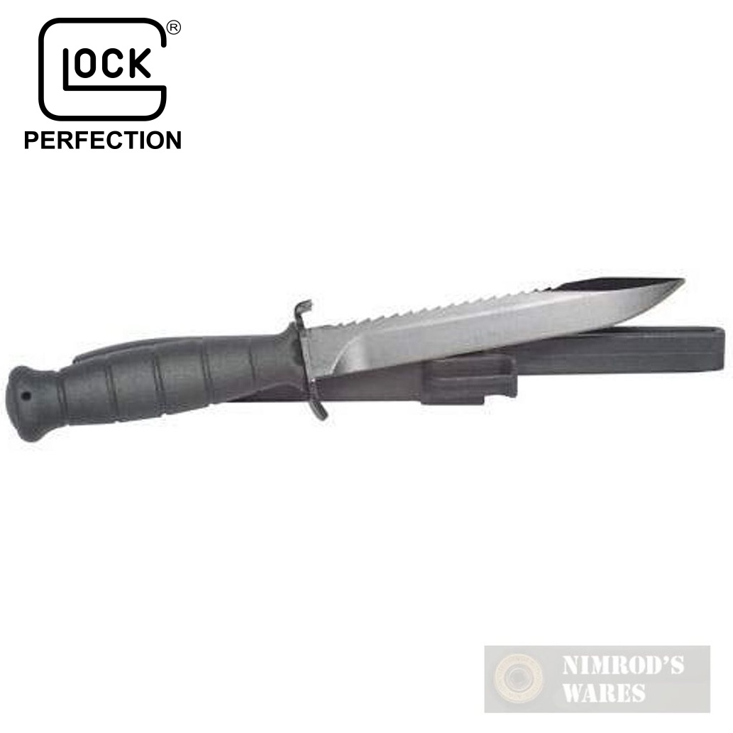 GLOCK KB17281 Field Knife w/ Sheath 6.5" w/ Saw Black-img-0