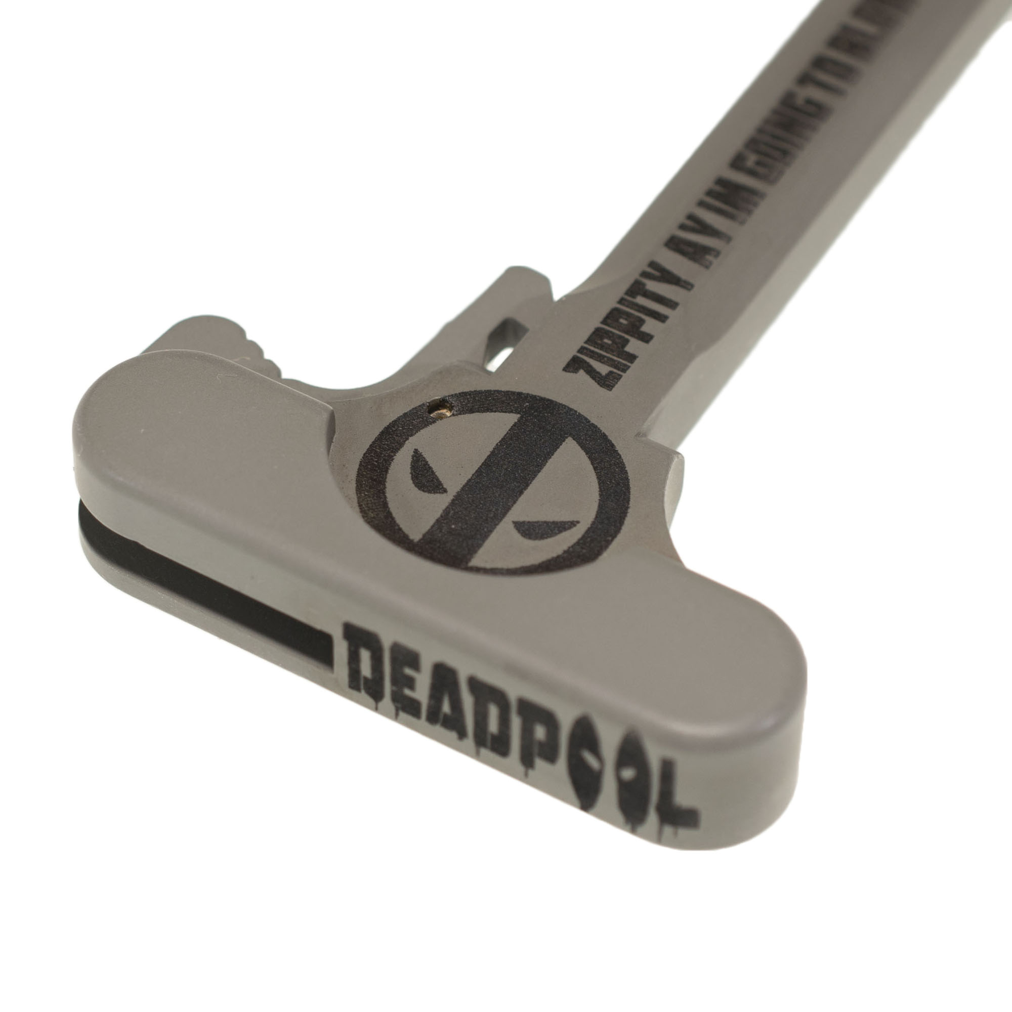 AR-15 Charging Handle - Deadpool - Cerakote Gray-img-0