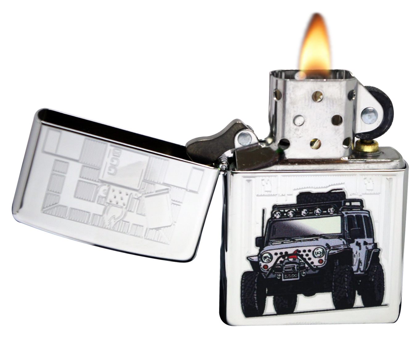 Zippo Lighter 28508 2011 Jeep Wrangler High Polish Chrome Classic NEW
