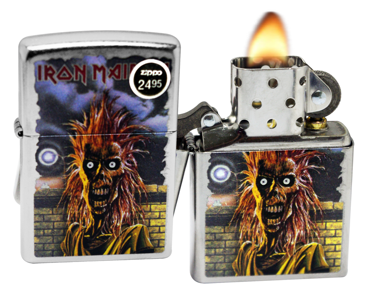 Zippo 29433 Iron Maiden Eddie Street Chrome Finish Color Image