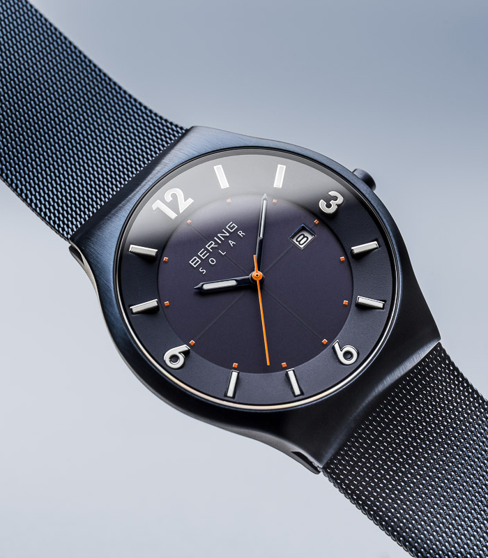 Bering Womens Analogue Solar Powered Watch with Stainless Steel Strap