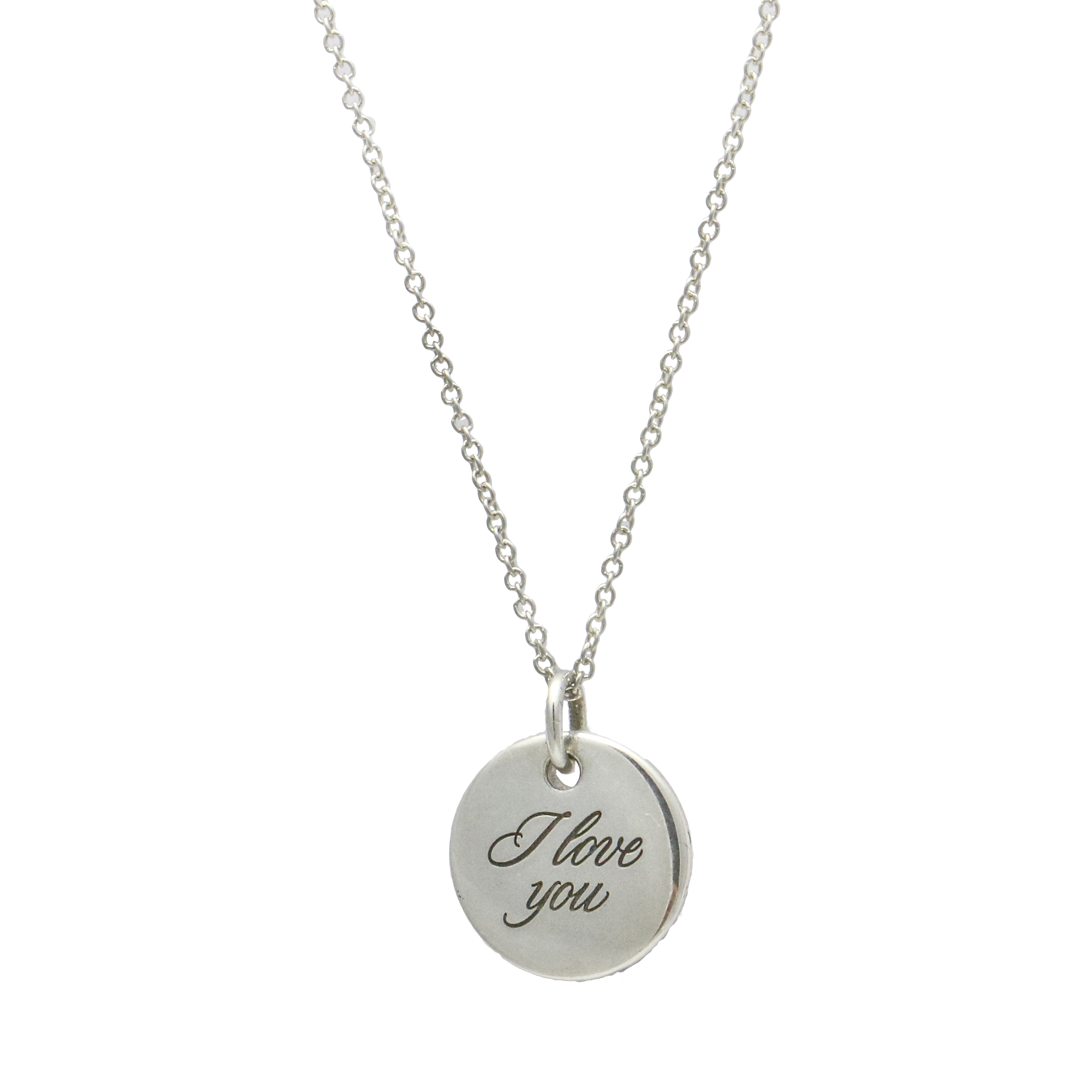 tiffany love you necklace