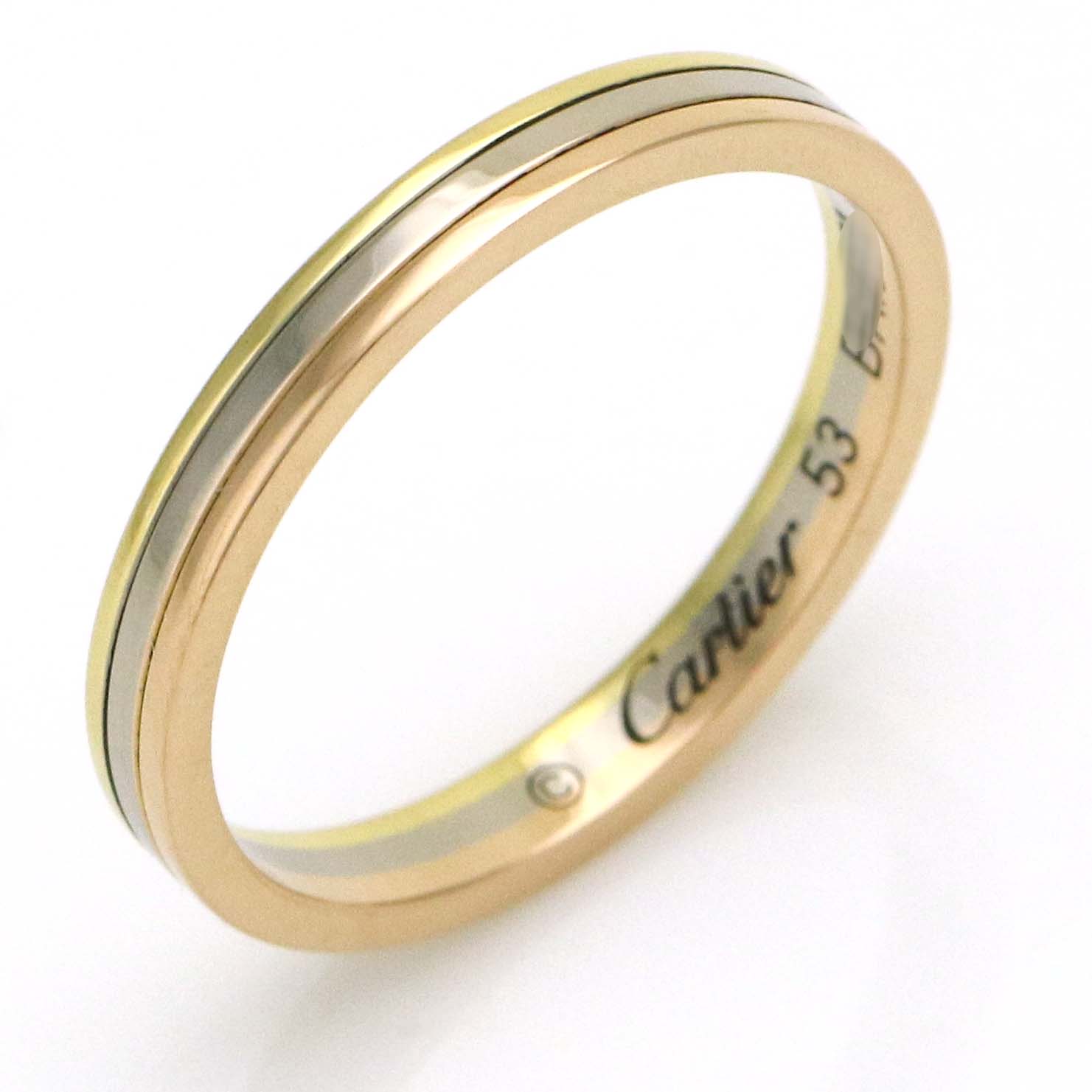 Cartier Trinity Ring 18k Rose Yellow White Gold 2.5mm
