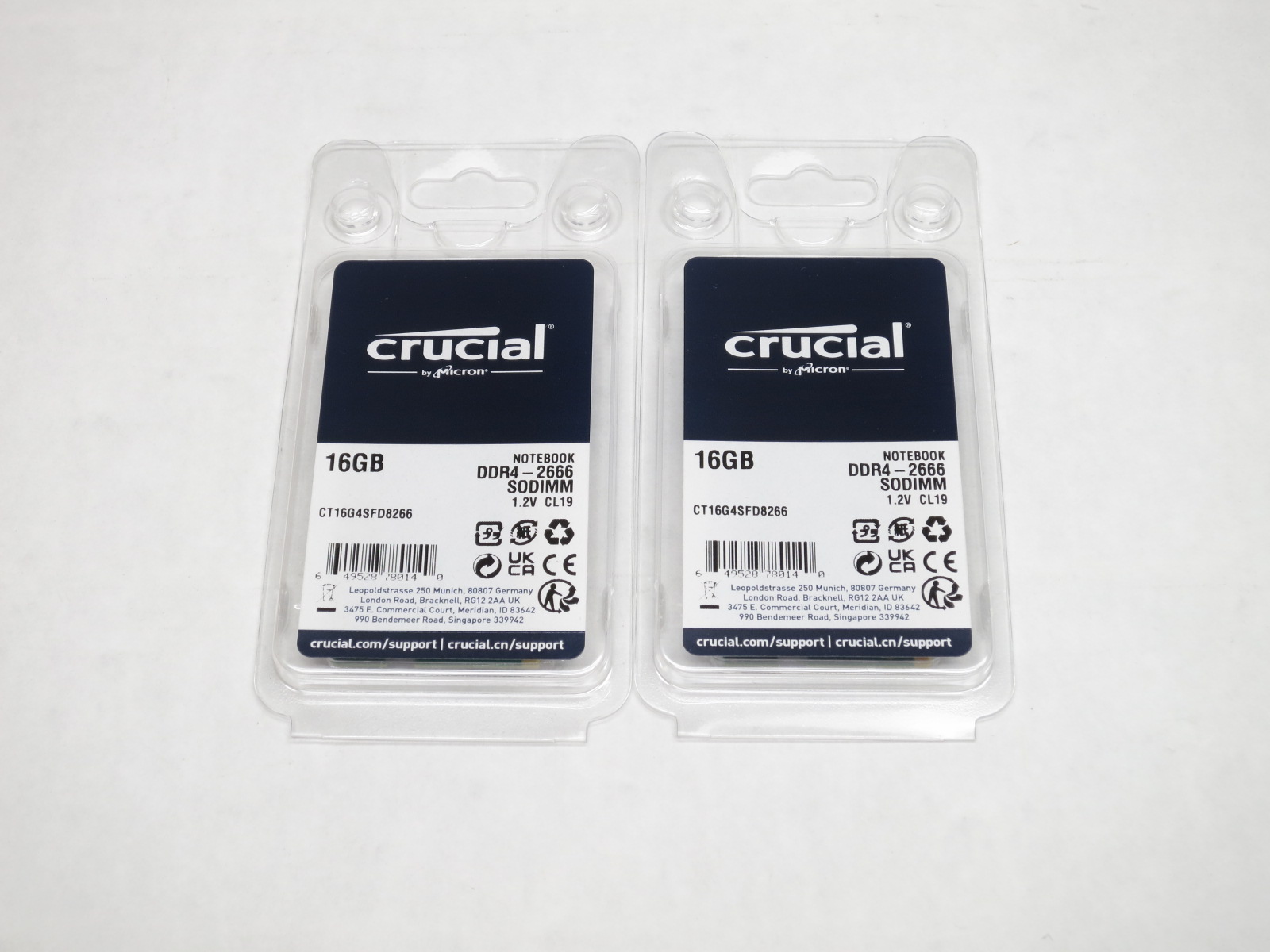 CT2K16G4SFD8266 CRUCIAL 32GB KIT DDR4 2666 SODIMM 2Rx8 2 x 16GB