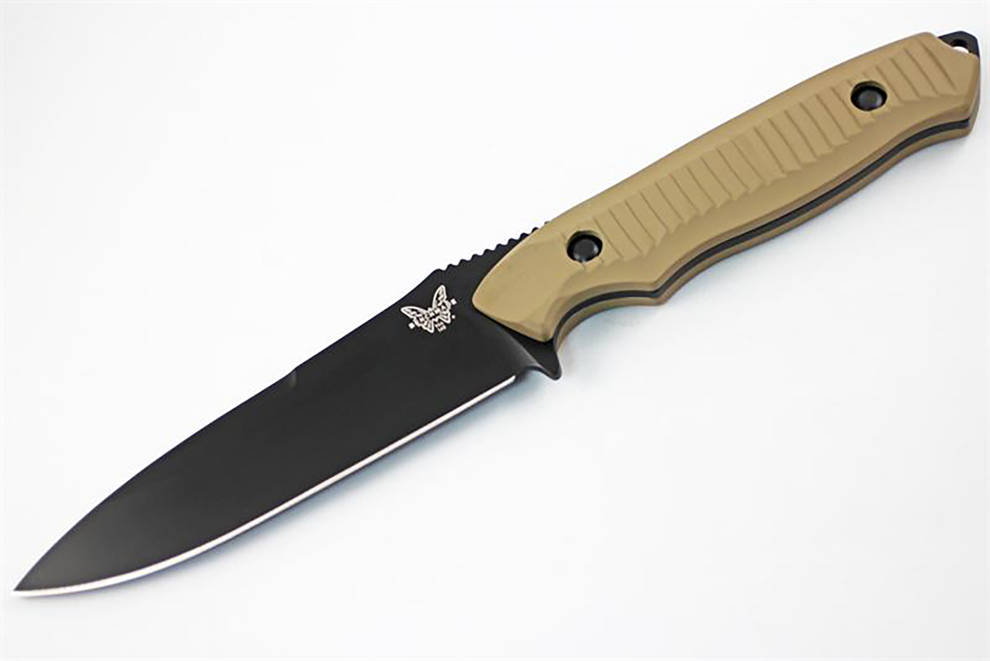 Benchmade 140BKSN Nimravus Fixed Blade Tactical Knife Black Blade Sand ...