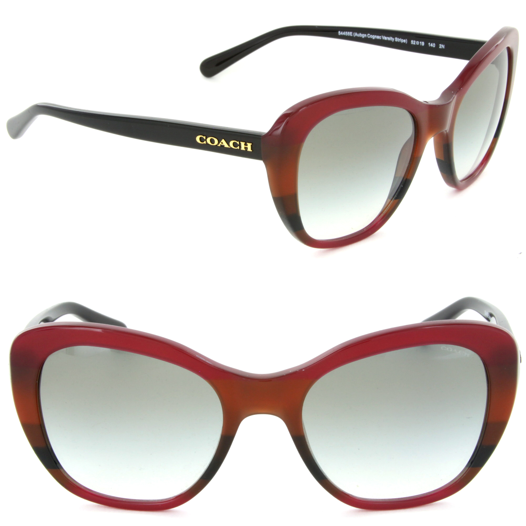 Coach HC8204 54458E Cat Eye Sunglasses Cognac Varsity Stripe  display picture 2