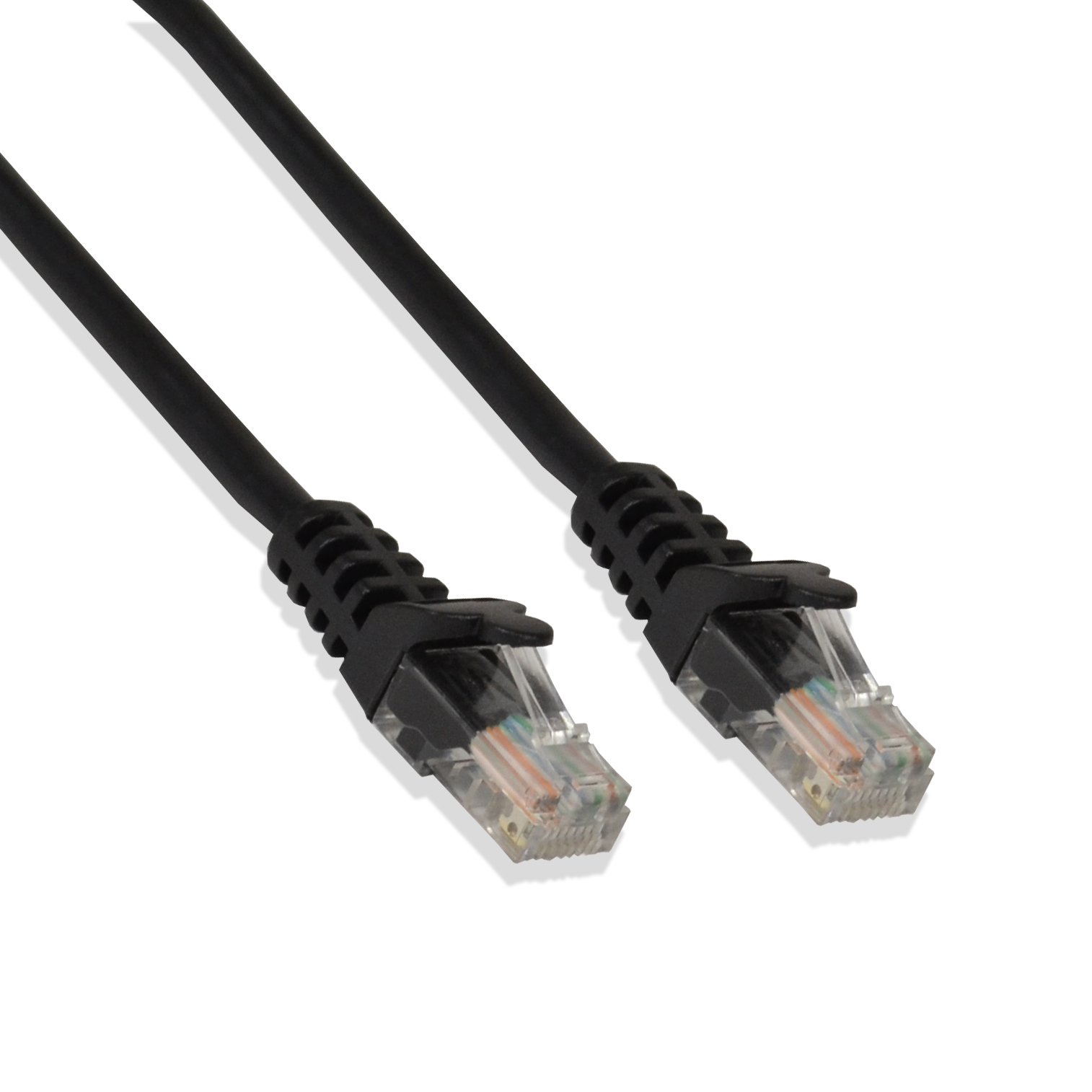 Black CAT5E Shielded Ethernet Patch Cable 50 Foot Snagless 10 Pack