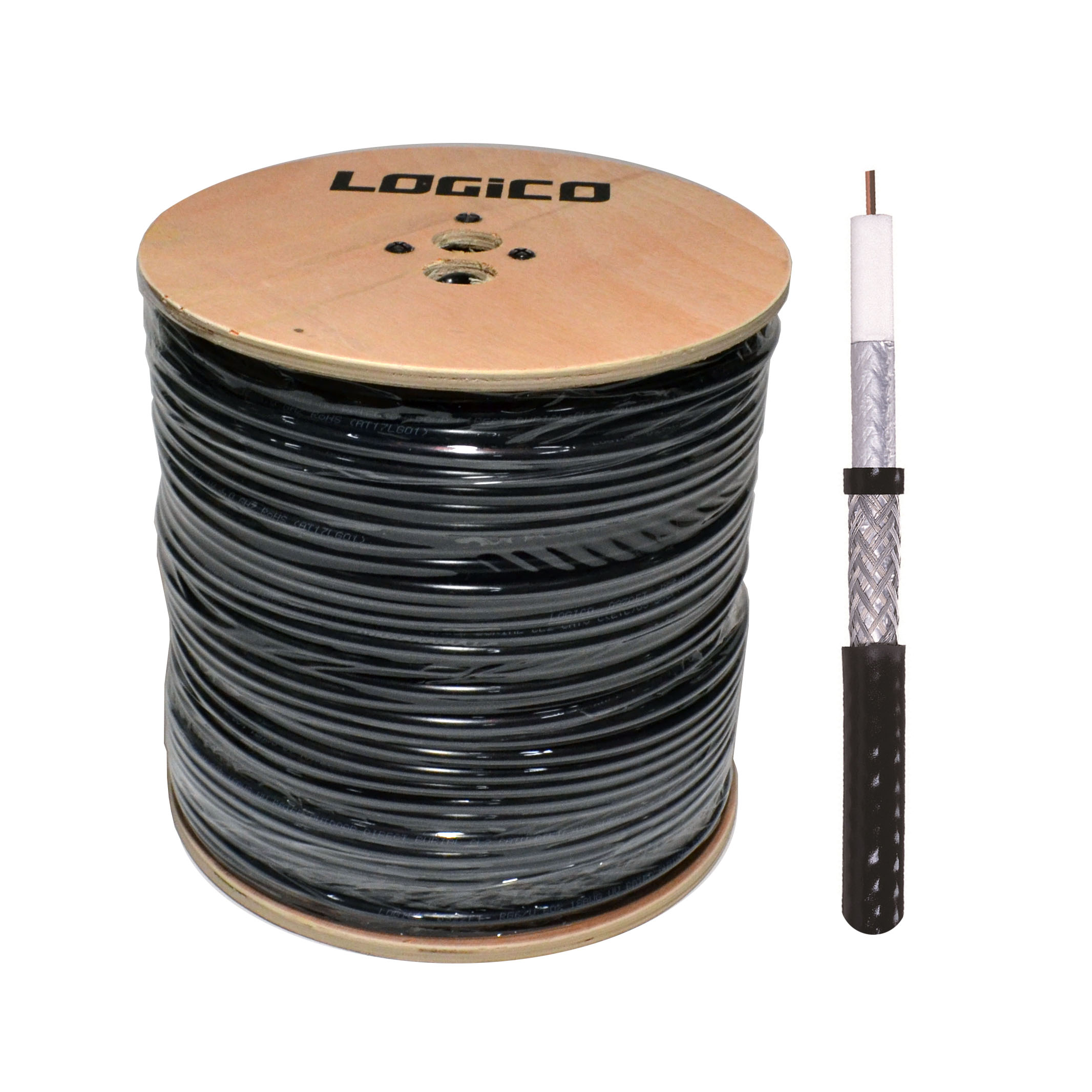 RG6 Coaxial Cable Dual Shield Outdoor Direct Burial Gel 1000ft 18AWG ...