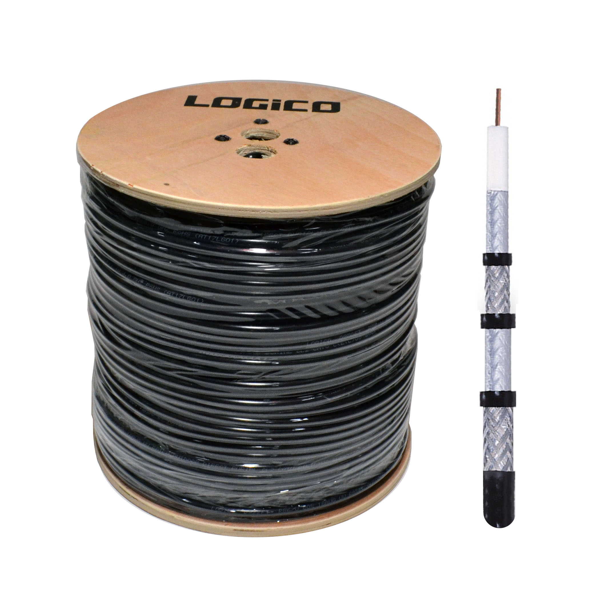 RG6 Coaxial Cable Quad Shield Outdoor/Direct Burial 1000ft Satellite TV ...