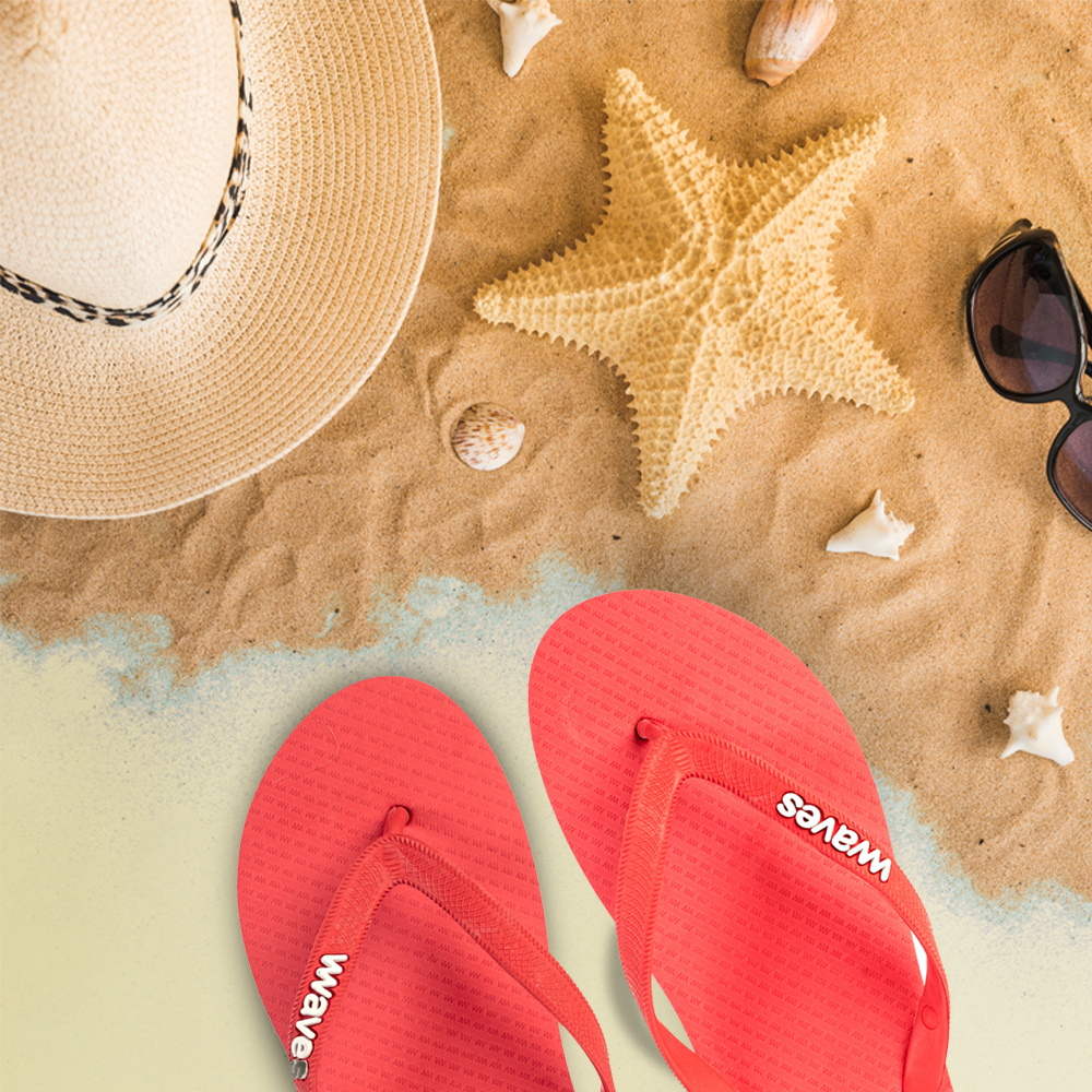 シューズ・サンダルその他 Women's SLIM Red Rubber Flip-Flops 45cac640-9b9c-4cdb-9491-