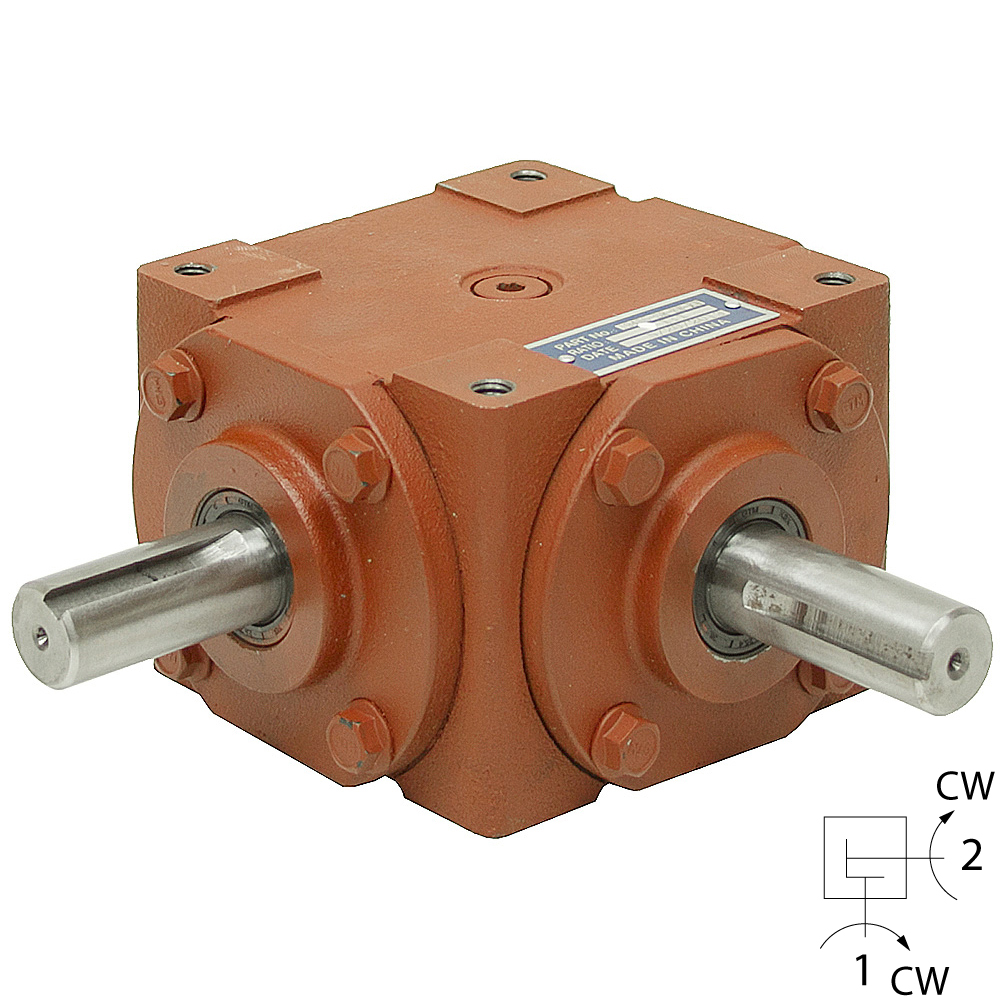 g−rap 1 1:1 Right Angle Gearbox 32 HP Same Rotation Keyed Shafts 13