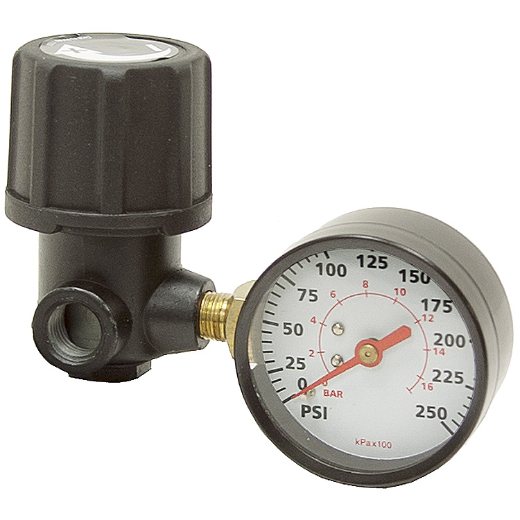 Campbell Hausfeld Mini Air Regulator with Gauge, 1/4" NPT, RE206901AV
