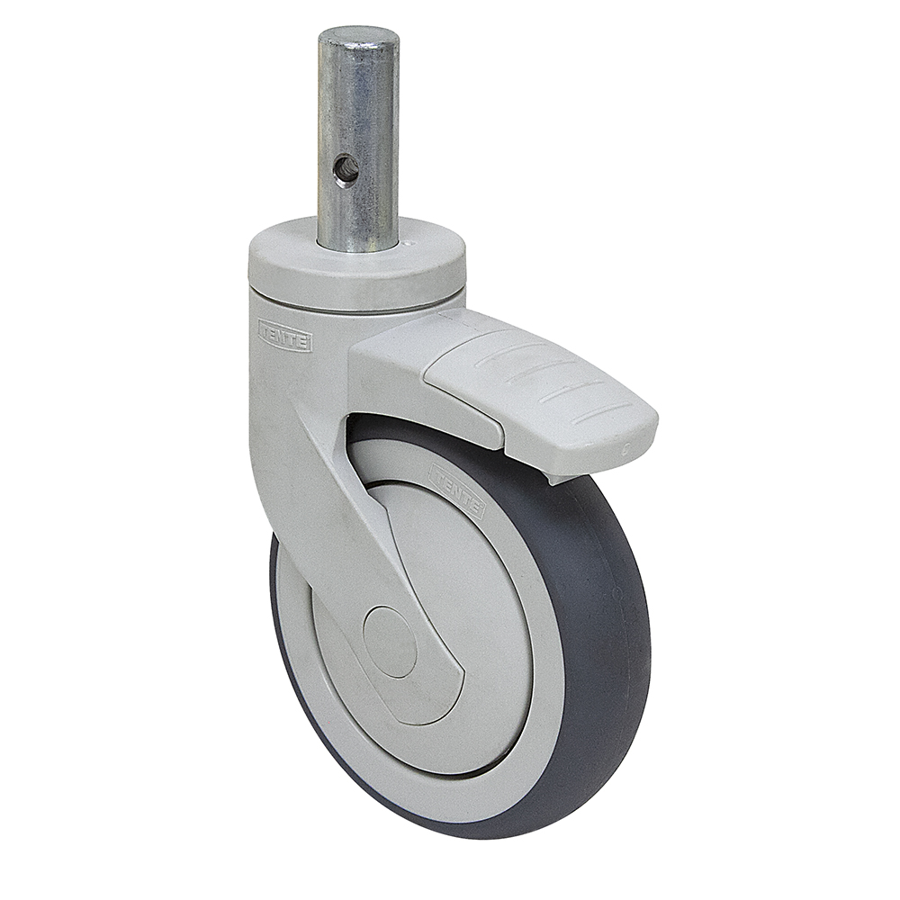 5" x 11/4" Tente Round Stem Swivel Caster 5377 PJP 125 R0521 97X57 1