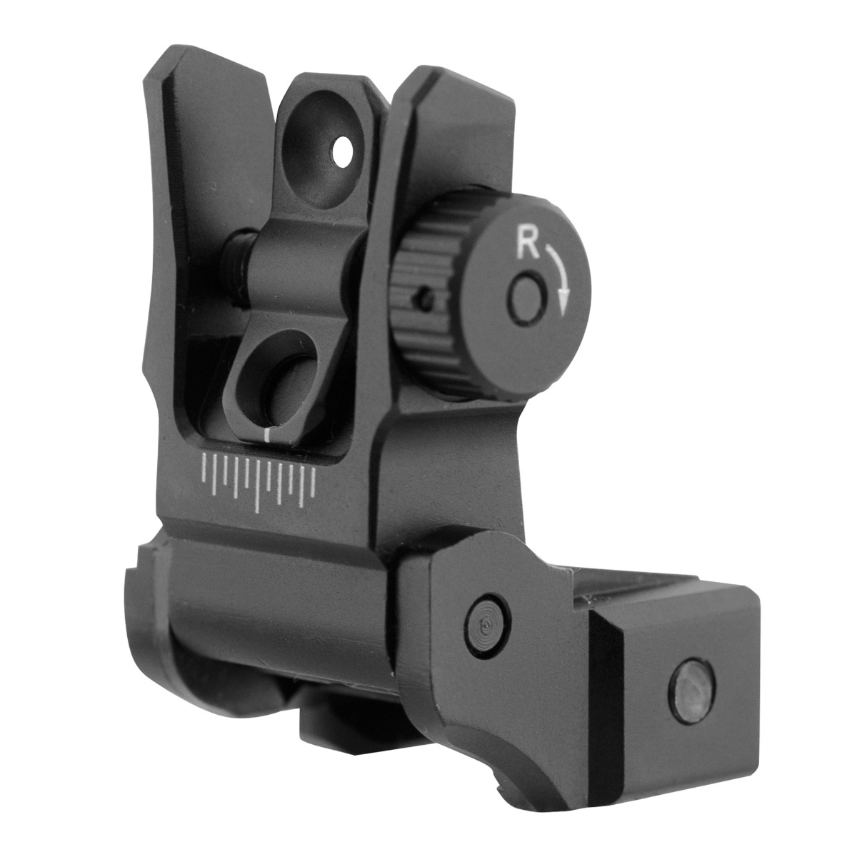 UTG Low Profile Flip-Up Rear Sight MNT-955 Dual Aperture Picatinny ...