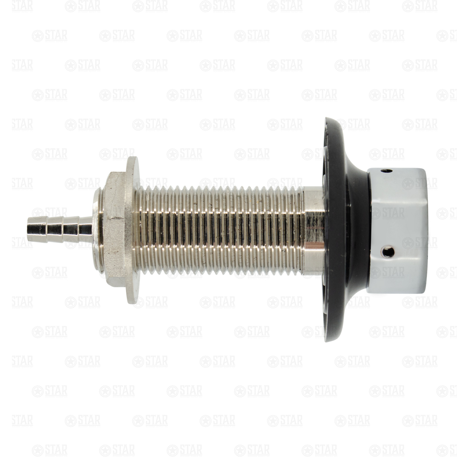3.5/" Chrome Draft Beer Wall Door Shank with 1//4/" Barbed Hose Barb Tailpiece