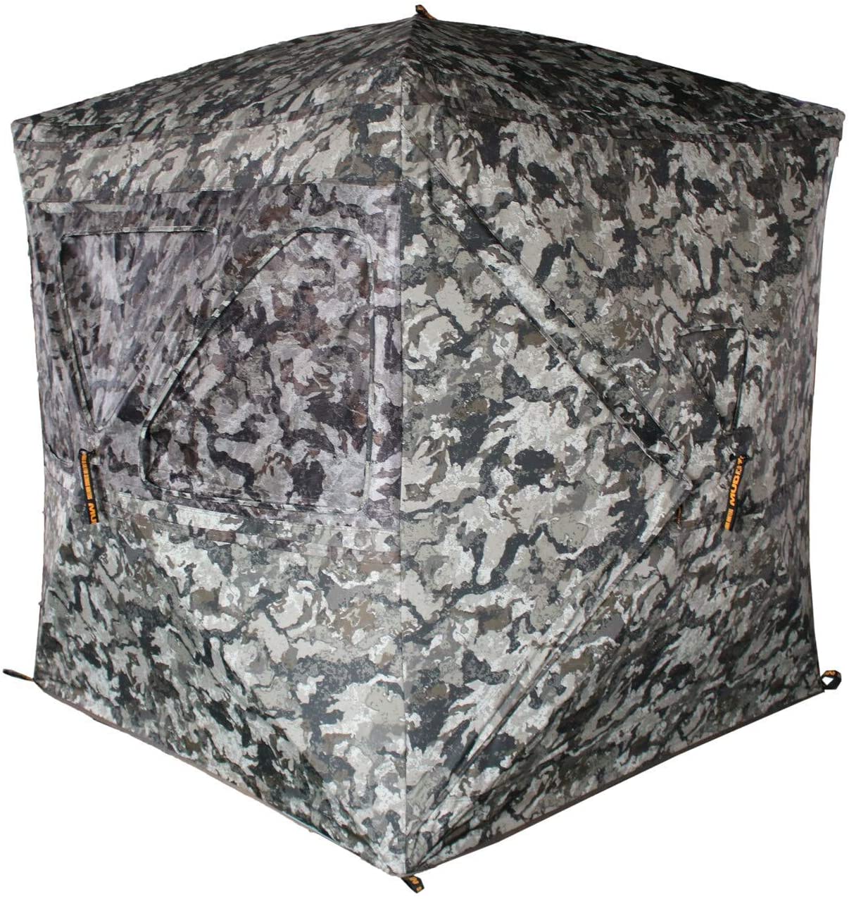 muddy 3 person ground blind with stools