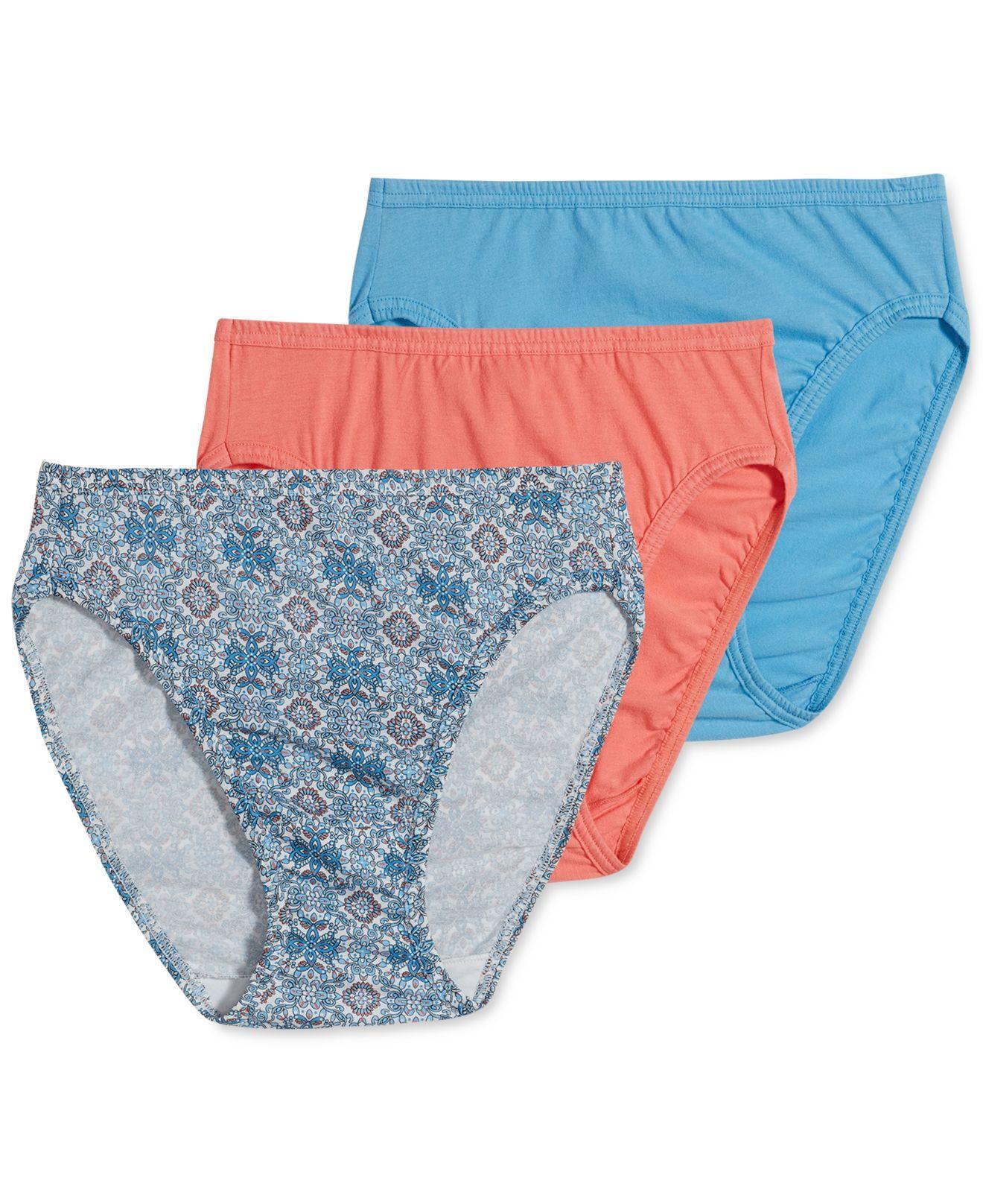 NEW Jockey Womens Underwear French Cut 3 Pack Floral Variety Set