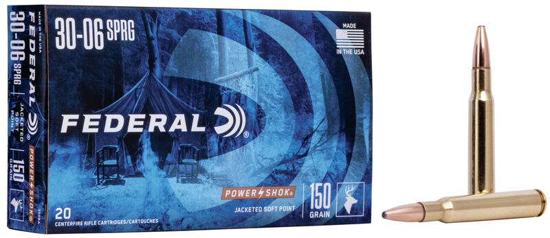 Federal Power-Shok .30-06 150 Grain Jacketed Soft Point #3006A 20 Rounds-img-0