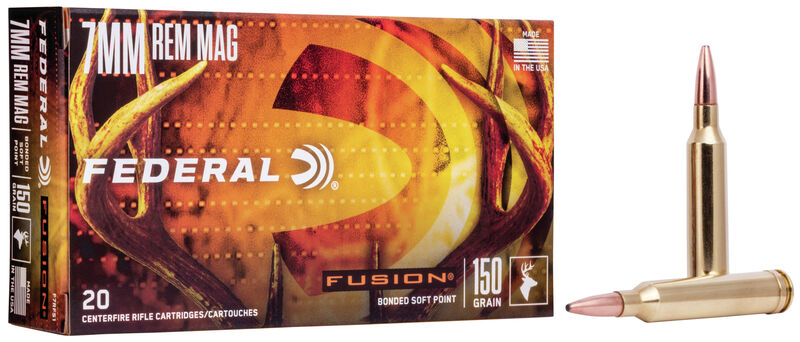 Federal Fusion 7mm Remington Magnum 150gr #F7RFS1 20 Rounds-img-0