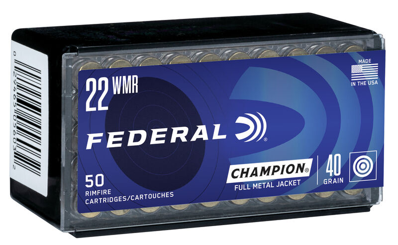 Federal Champion .22 WMR 40 Grain FMJ #737 500 Rounds-img-0