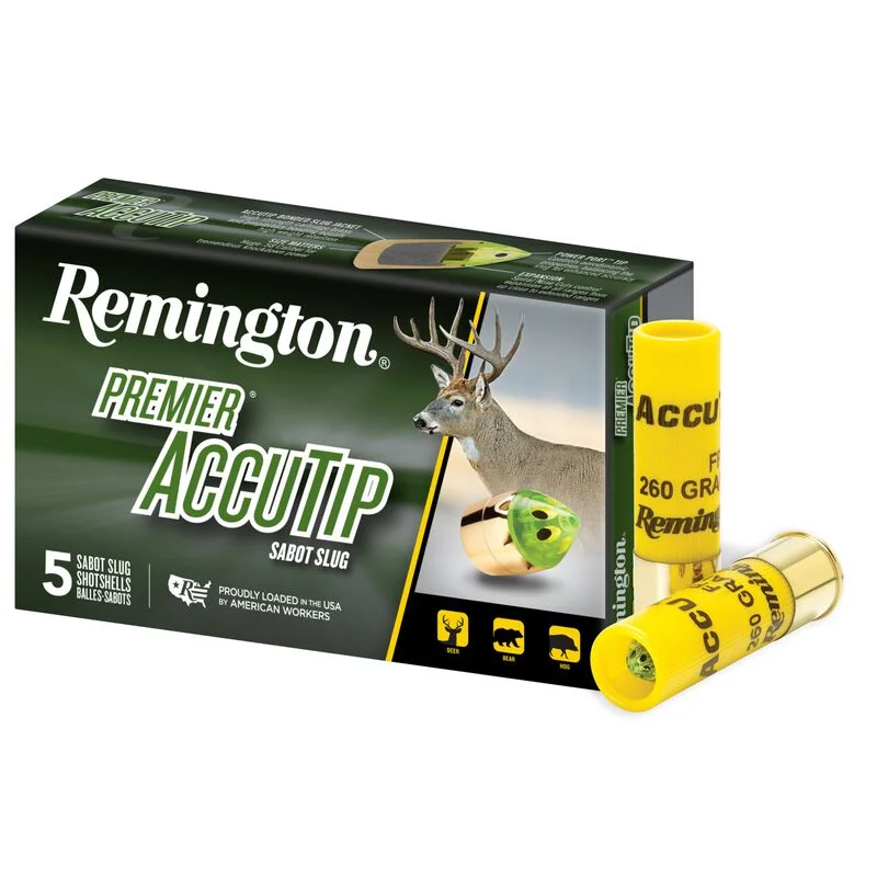 Remington Premier AccuTip Sabot Slug 20ga 2 3/4" #20496 25 Rounds (5 Boxes)-img-0