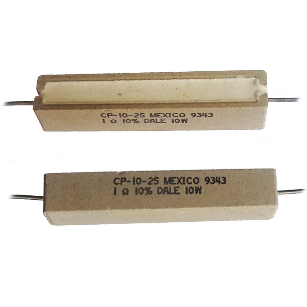 Dale 1 Ohm 10 Watt Resistor CP-10-25 9343 1 ohm 10% - Pack of 10 | eBay