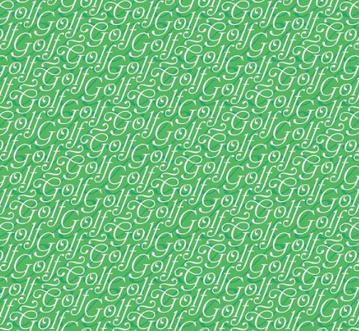 Cotton Let's Go Golfing Word Script Golf Cursive Green Club Paintbrush Studio Cotton Fabric Print by the Yard (12025198)