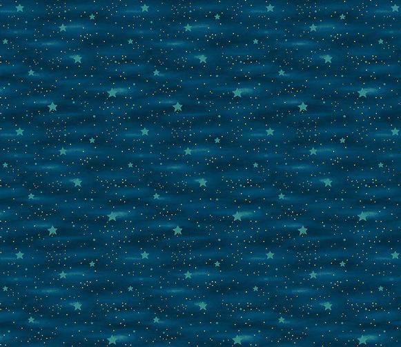Cotton Forest Fables Stars Sky Night Midnight Paintbrush Studio Cotton Fabric Print by the Yard (1219618)