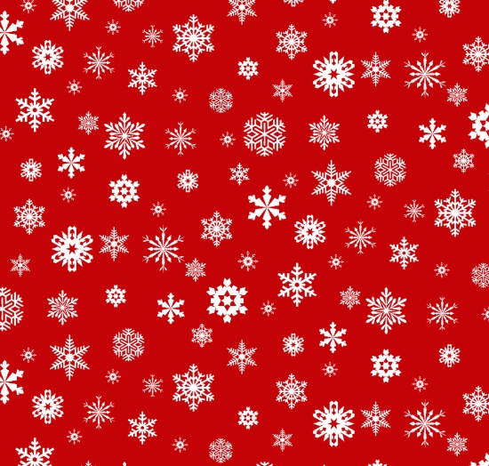 Cotton Santa's List Snowflakes Snow Christmas Winter Red Elizabeth Studios Cotton Fabric Print by the Yard (676RED)